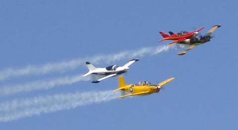 A Gaggle Flight formation over Spruce Creek